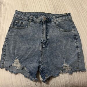 SHEIN Blue Denim Jeans shorts  - Mom Fit